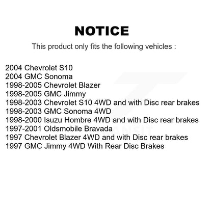 Ceramic Brake Pad Front Rear Kit For Chevrolet GMC Blazer Jimmy S10 Sonoma Isuzu