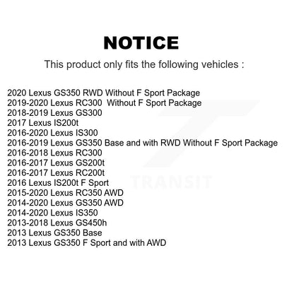 Ceramic Brake Pads Front Rear Kit For Lexus IS300 IS350 GS350 RC350 RC300 IS200t