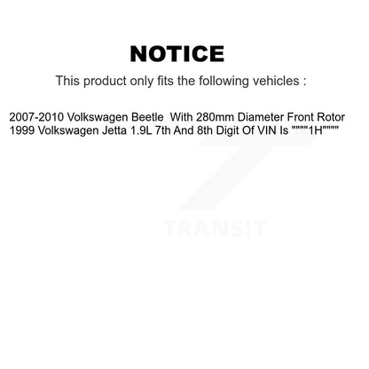 Ceramic Brake Pads Front Rear Kit For Volkswagen Beetle Jetta