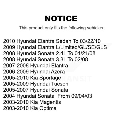 Ceramic Brake Pads Front Rear Kit For Hyundai Elantra Tucson Kia Sportage Sonata