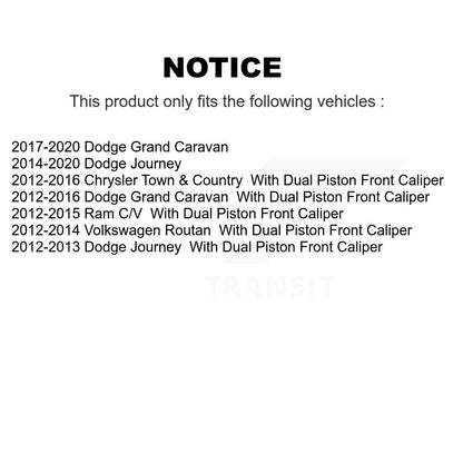 Ceramic Brake Pad Front Rear Kit For Dodge Grand Caravan Journey Chrysler Town &