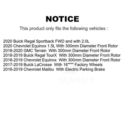 Ceramic Brake Pads Front Rear Kit For Chevrolet Equinox GMC Terrain Malibu Buick