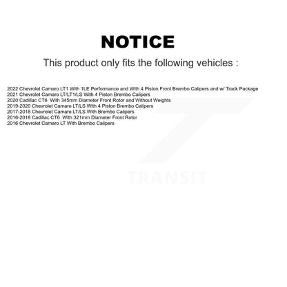Ceramic Brake Pads Front Rear Kit For Chevrolet Camaro Cadillac CT6