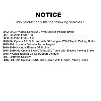 Ceramic Brake Pad Front Rear Kit For Kia Hyundai Forte Kona Elantra GT Optima EV