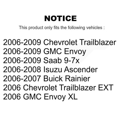 Ceramic Brake Pad Front Rear Kit For Chevrolet Trailblazer GMC Envoy XL EXT Saab