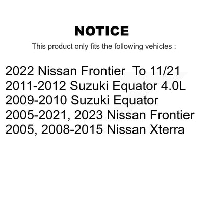 Ceramic Brake Pads Front Rear Kit For Nissan Frontier Xterra Suzuki Equator