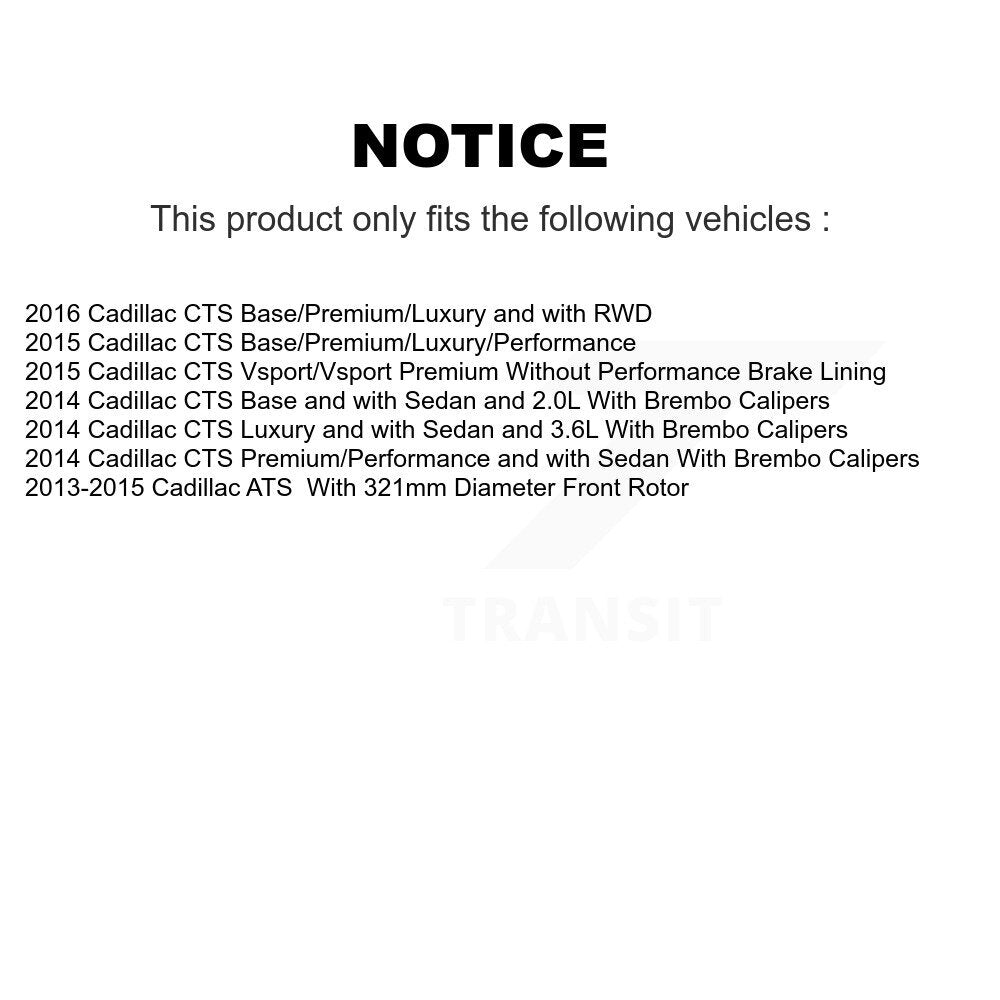 Ceramic Brake Pads Front Rear Kit For Cadillac ATS CTS
