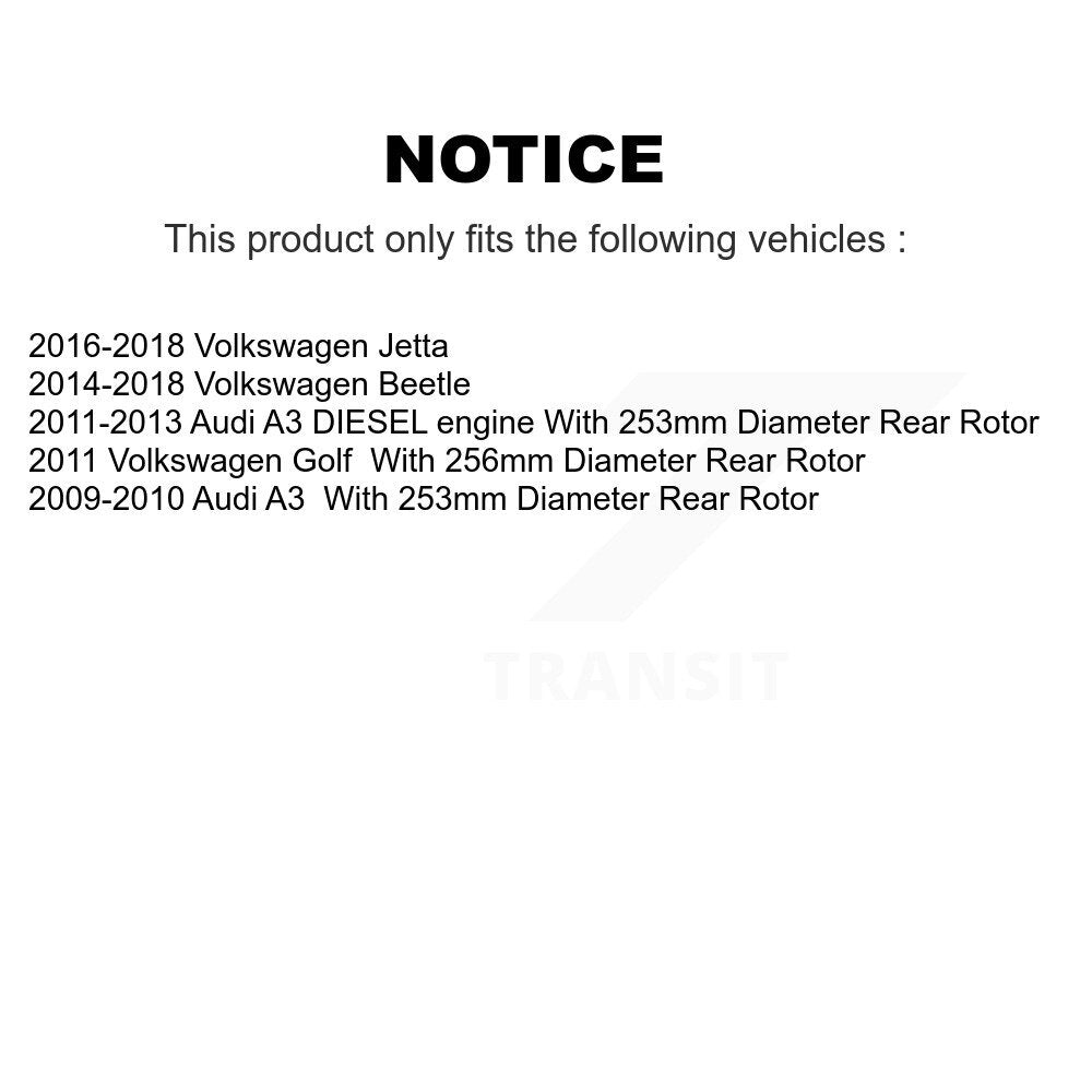 Ceramic Brake Pads Front Rear Kit For Volkswagen Jetta Beetle Audi A3