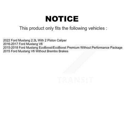 Ceramic Brake Pads Front Rear Kit For Ford Mustang V6 with 3.7L