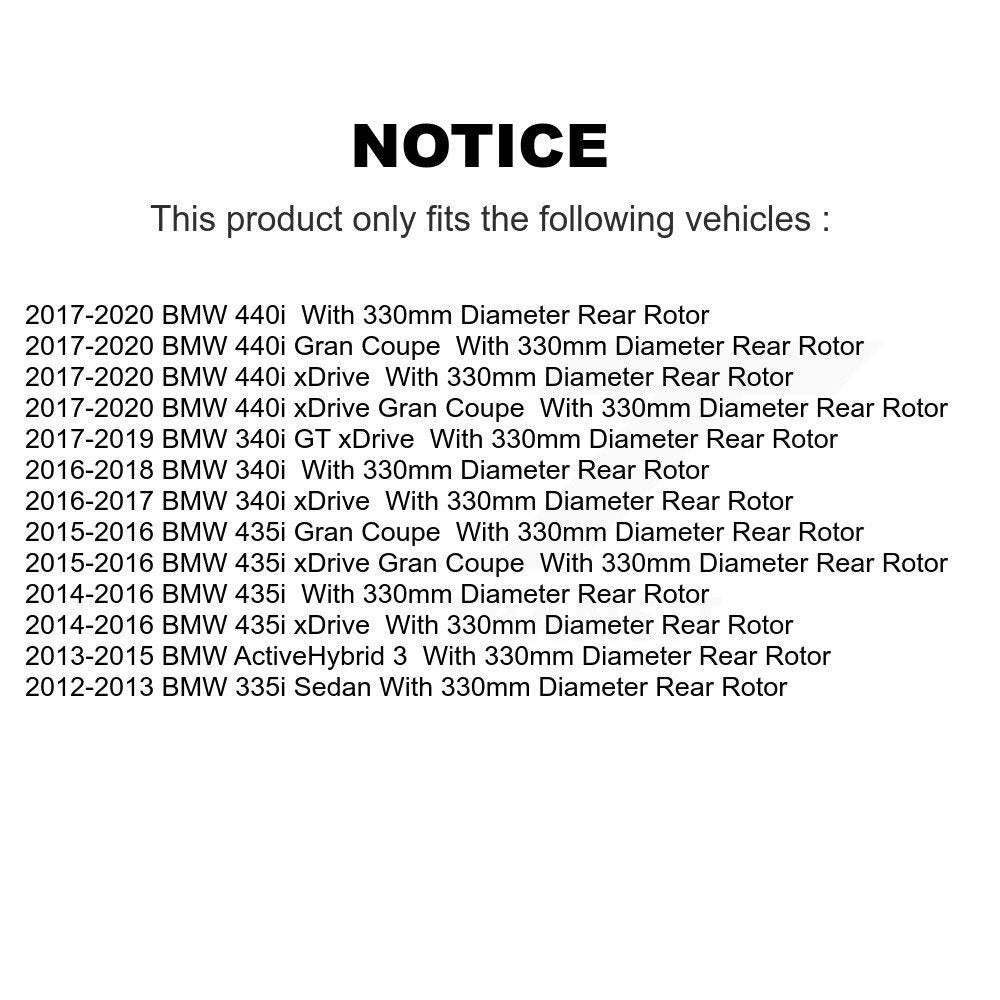 Ceramic Brake Pad Front Rear Kit For BMW 340i xDrive 435i 440i Gran Coupe 335i 3