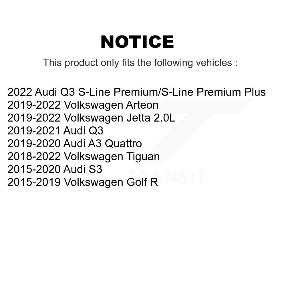 Ceramic Brake Pads Front Rear Kit For Volkswagen Tiguan Jetta Audi Q3 Golf R S3