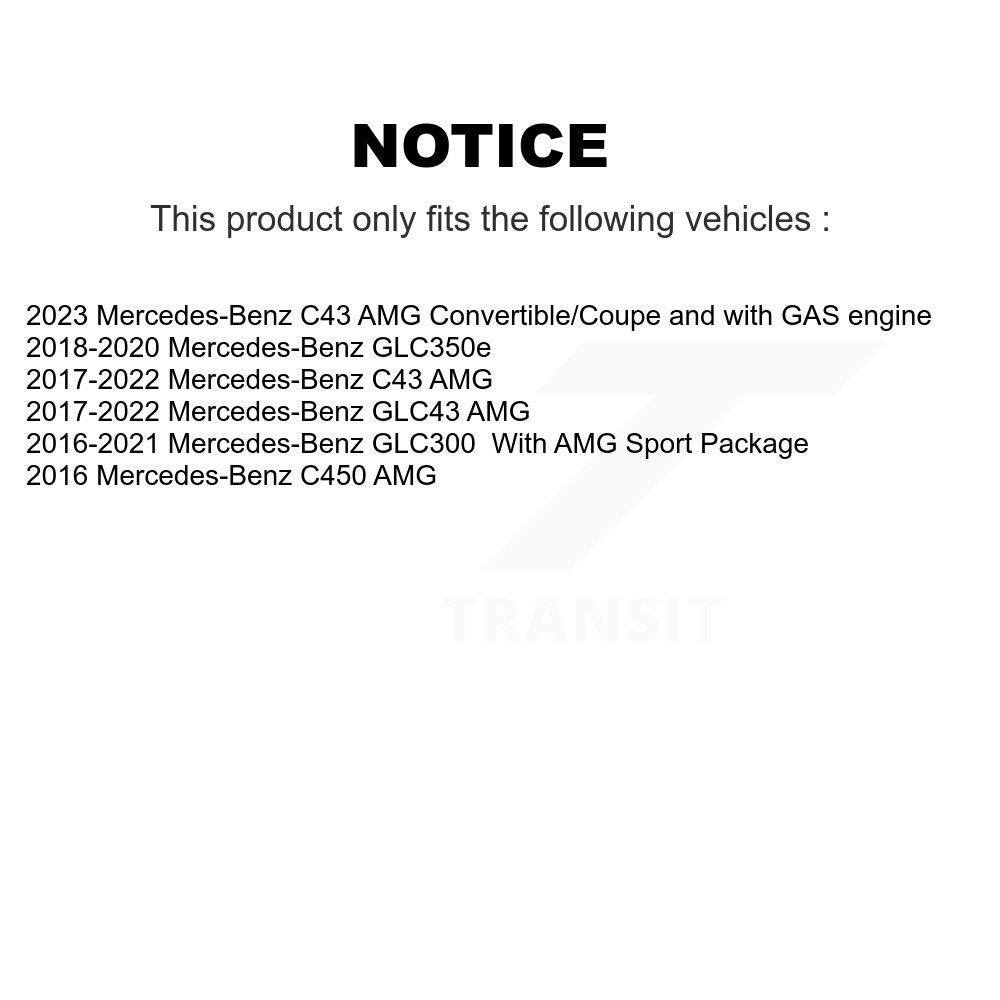 Ceramic Brake Pads Front Rear Kit For Mercedes-Benz GLC300 C43 AMG GLC43 C450