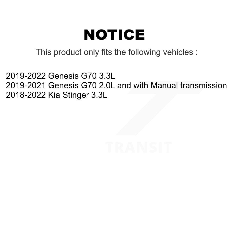 Ceramic Brake Pads Front Rear Kit For Genesis G70 Kia Stinger