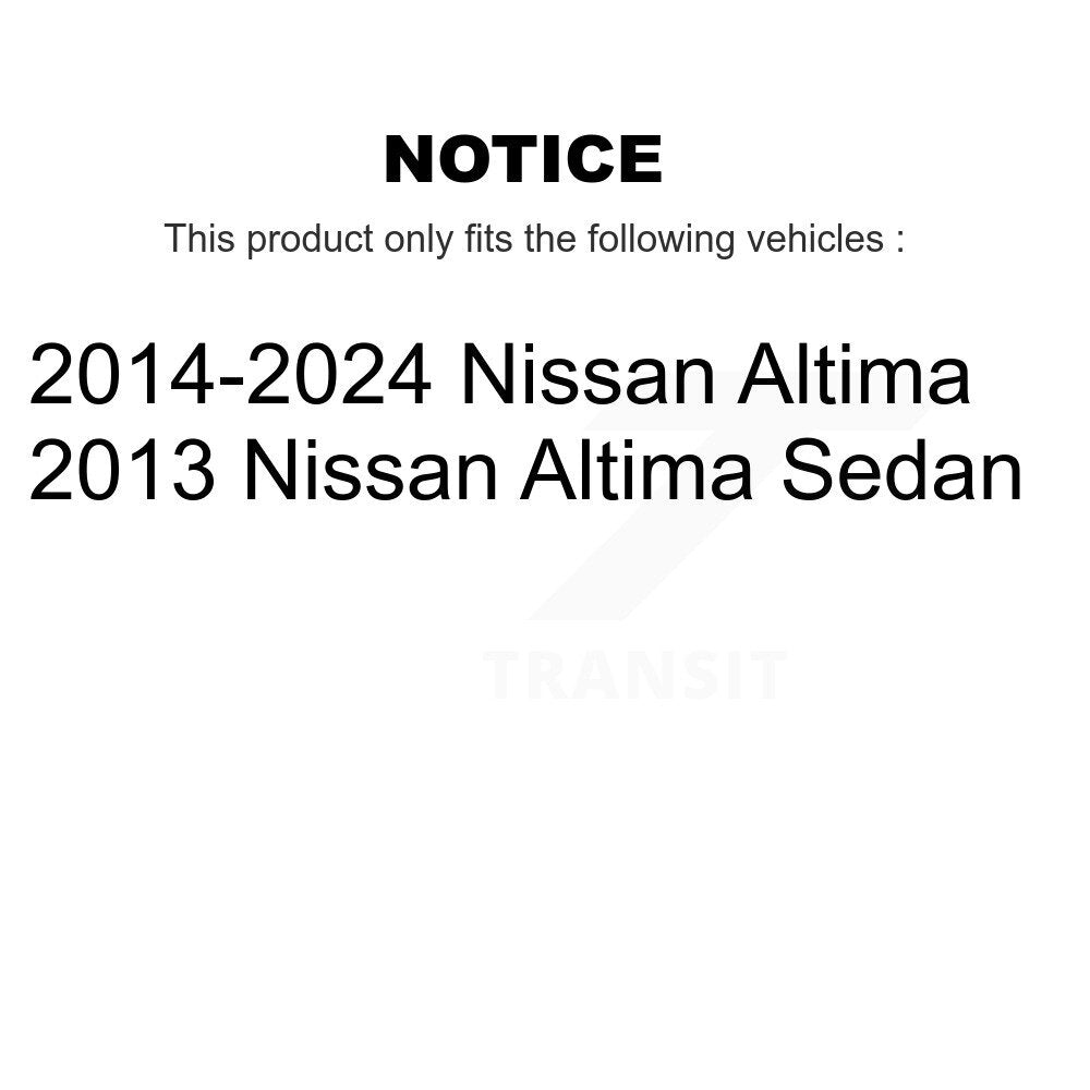 Coated Drilled Slotted Disc Brake Rotors Front Pair For Nissan Altima