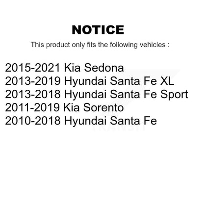 Drilled Slot Brake Rotor Rear Pair For Hyundai Kia Sorento Santa Fe Sport Sedona