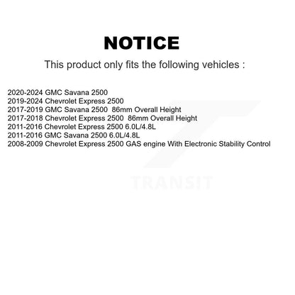 Drill Slot Disc Brake Rotor Front Rear Kit For GMC Savana 2500 Chevrolet Express