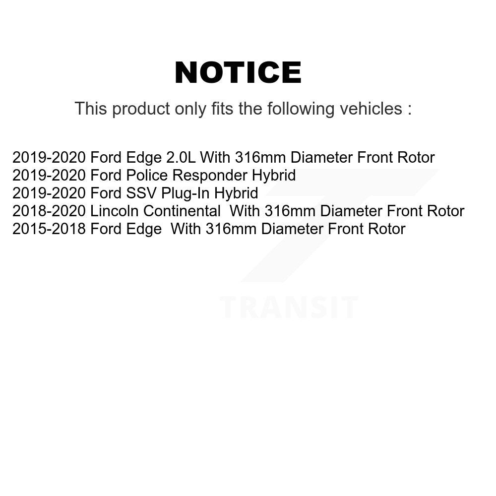 Drilled Slot Brake Rotor Front Rear Kit For Ford Edge Lincoln Continental Police