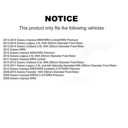 Drill Slot Brake Rotor Front Rear Kit For Subaru Impreza Forester Outback Legacy