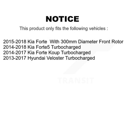 Drill Slot Brake Rotor Front Rear Kit For Kia Forte Hyundai Veloster Forte5 Koup