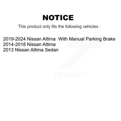 Coated Drilled Slotted Disc Brake Rotors Front Rear Kit For Nissan Altima