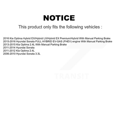 Coated Drill Slot Disc Brake Rotors Front Rear Kit For Hyundai Sonata Kia Optima