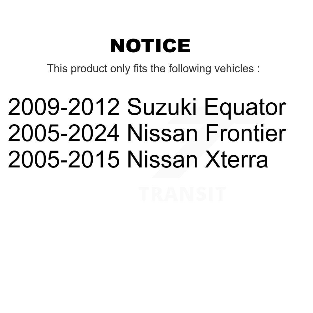 Drill Slot Disc Brake Rotors Rear Pair For Nissan Frontier Xterra Suzuki Equator