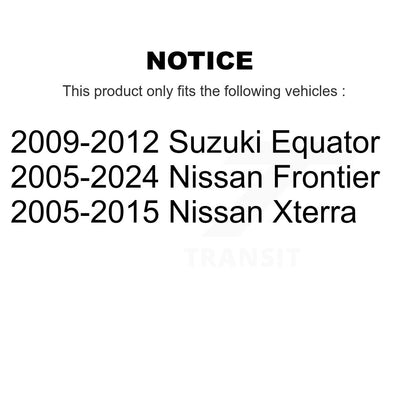Drill Slot Disc Brake Rotors Rear Pair For Nissan Frontier Xterra Suzuki Equator