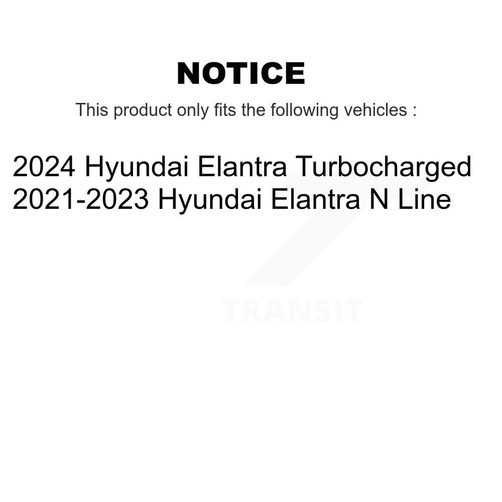 Coated Drilled Slotted Disc Brake Rotors Front Rear Kit For Hyundai Elantra