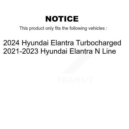 Coated Drilled Slotted Disc Brake Rotors Front Rear Kit For Hyundai Elantra