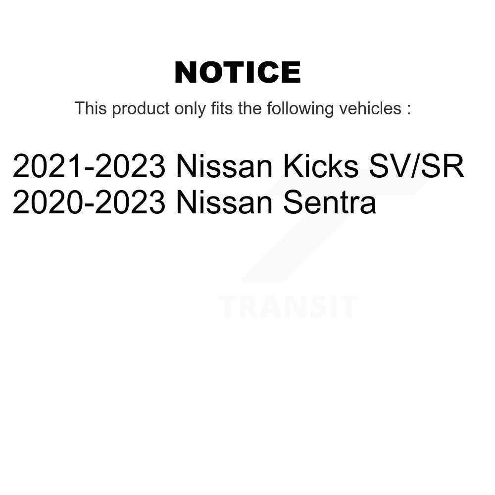 Coated Drilled Slotted Disc Brake Rotors Front Pair For Nissan Kicks Sentra