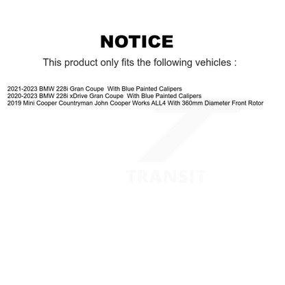 Drill Slot Brake Rotor Front Rear Kit For Mini Cooper Countryman BMW 228i xDrive