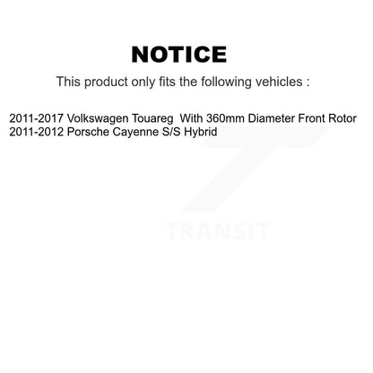Drilled Slot Disc Brake Rotors Front Kit For Volkswagen Touareg Porsche Cayenne