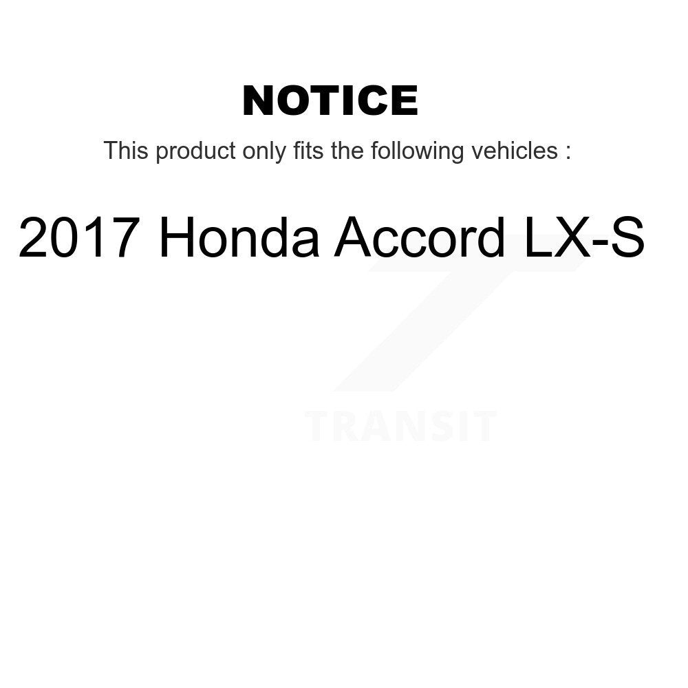 Ceramic Pad & Drilled Slot Brake Rotor Front Rear Kit For 2017 Honda Accord LX-S