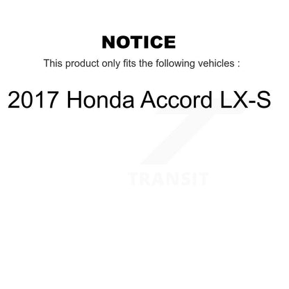 Ceramic Pad & Drilled Slot Brake Rotor Front Rear Kit For 2017 Honda Accord LX-S