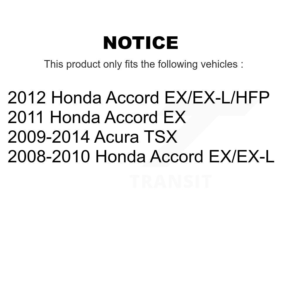 Ceramic Pad & Drilled Slot Brake Rotor Front Rear Kit For Honda Accord Acura TSX