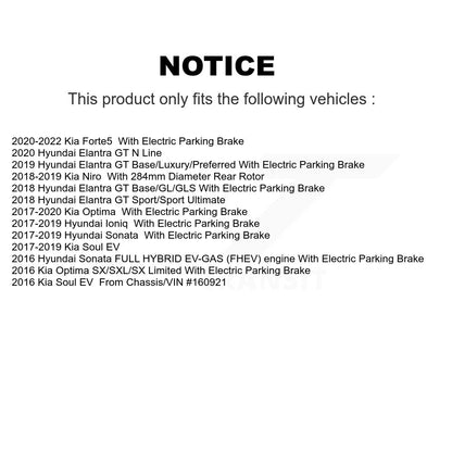 Drill Slot Brake Rotor Ceramic Pad Rear Kit For Hyundai Kia Sonata Elantra GT EV