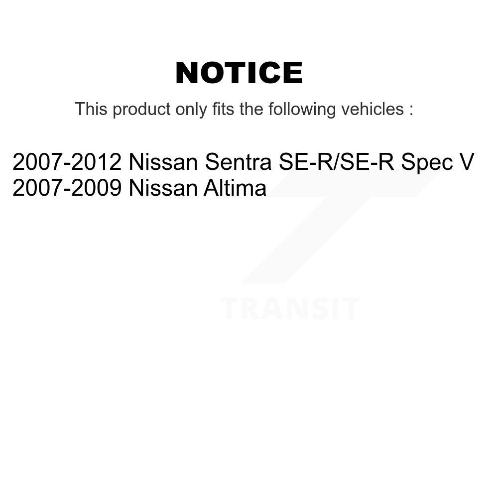 Coated Drill Slot Disc Brake Rotor Ceramic Pad Rear Kit For Nissan Sentra Altima