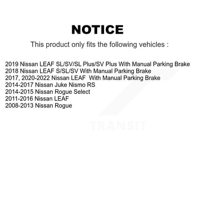 Disc Drilled & Slotted Rotors Ceramic Pads Parking Shoes Hardware Rear Kit For