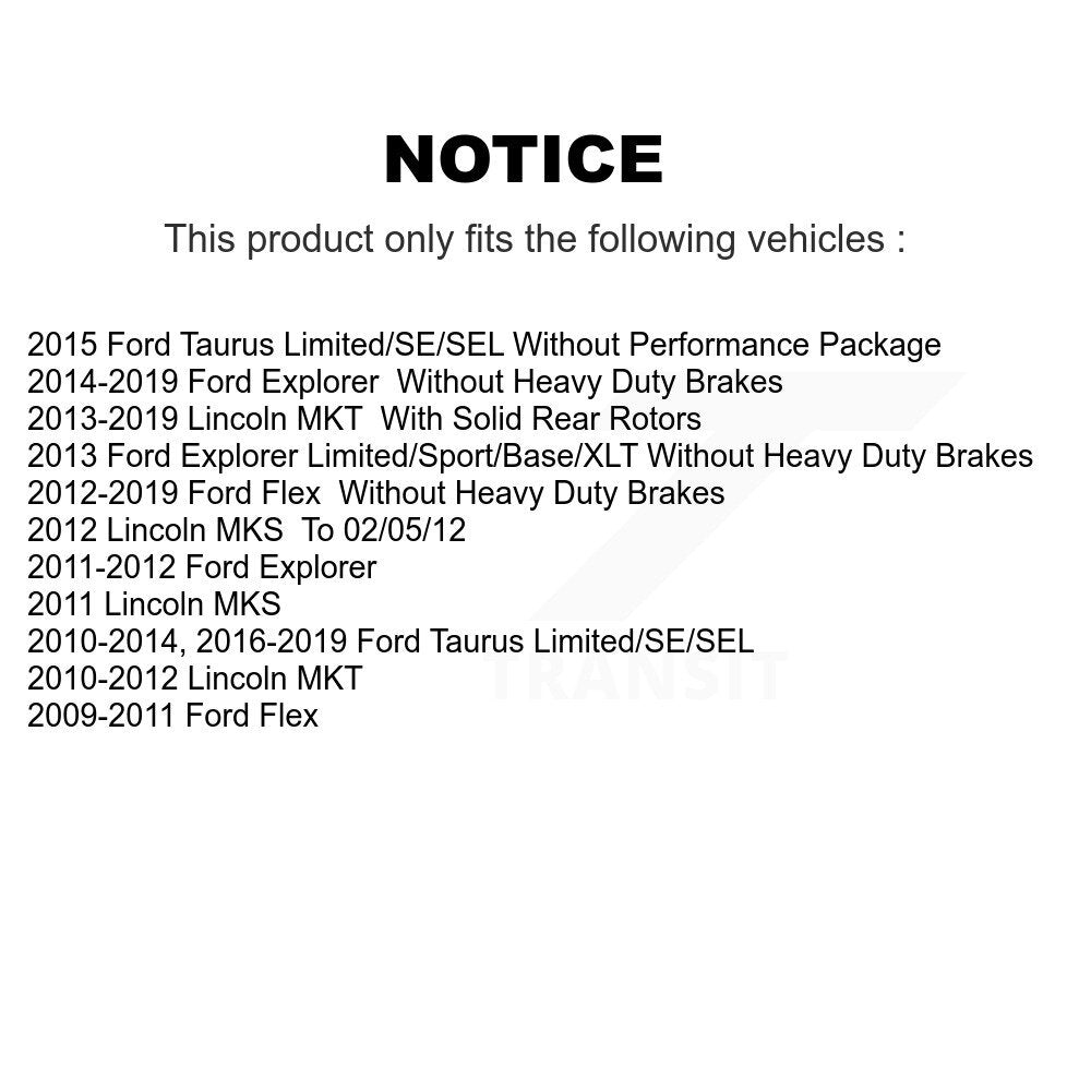 Drilled Slot Brake Rotor Ceramic Pad Front Kit For Ford Explorer Flex Taurus MKT