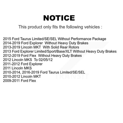 Drilled Slot Brake Rotor Ceramic Pad Front Kit For Ford Explorer Flex Taurus MKT