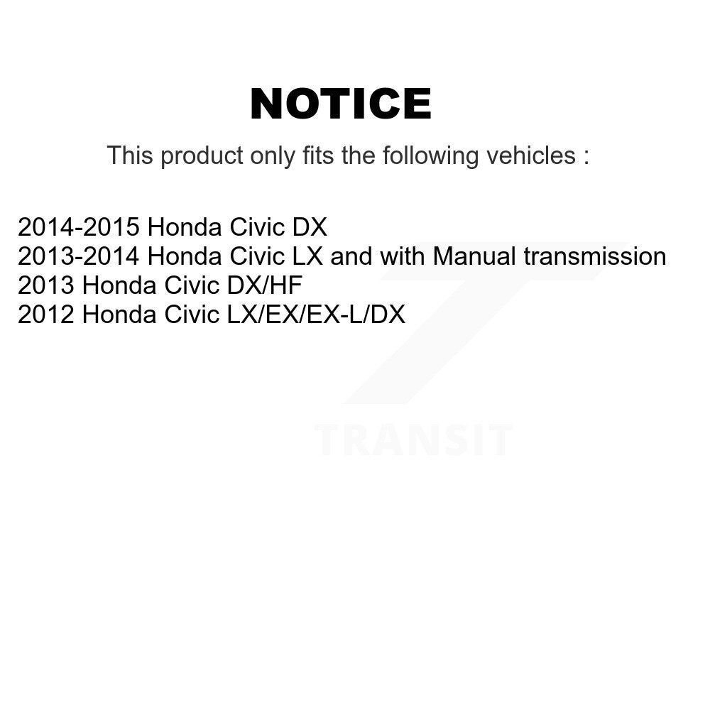 Coated Drilled Slotted Disc Brake Rotors & Ceramic Pad Front Kit For Honda Civic