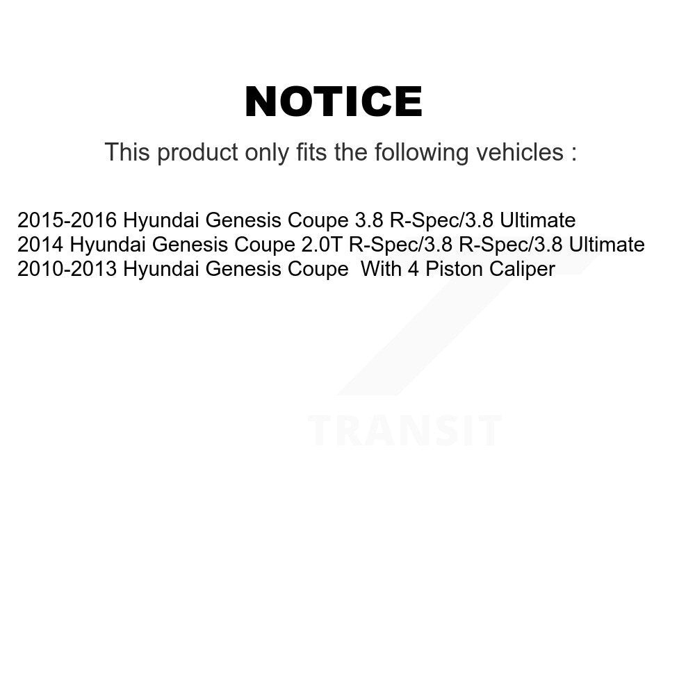 Coat Drill Slot Disc Brake Rotor Ceramic Pad Front Kit For Hyundai Genesis Coupe