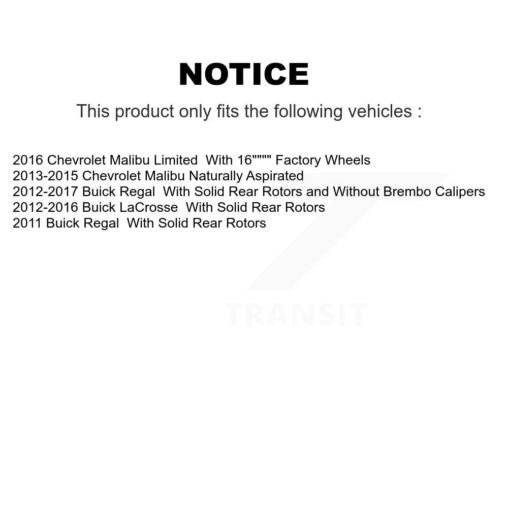 Drilled Slot Brake Rotors Ceramic Pad Front Kit For Chevrolet Malibu Buick Regal