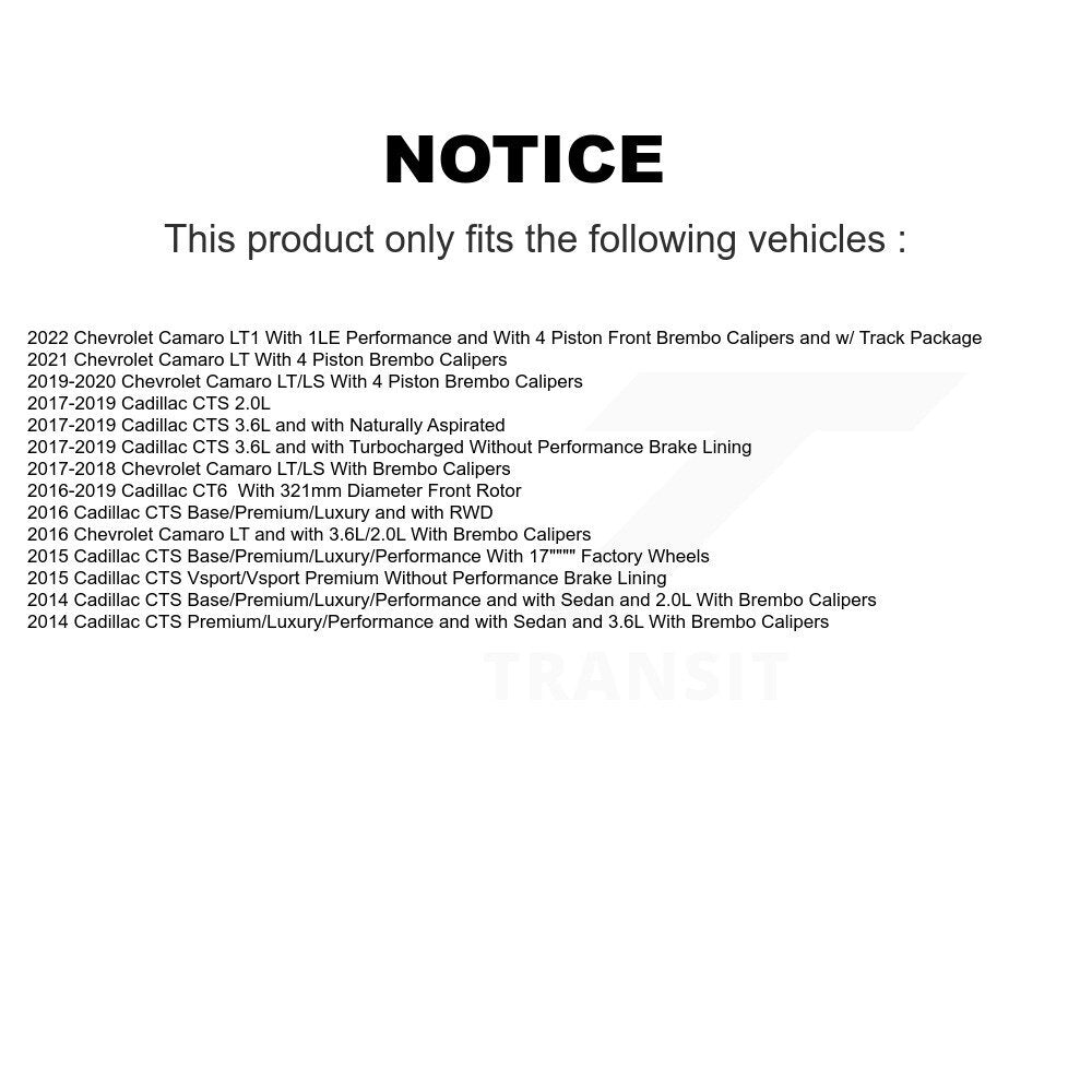Drilled Slot Brake Rotor Ceramic Pad Front Kit For Chevrolet Camaro Cadillac CTS