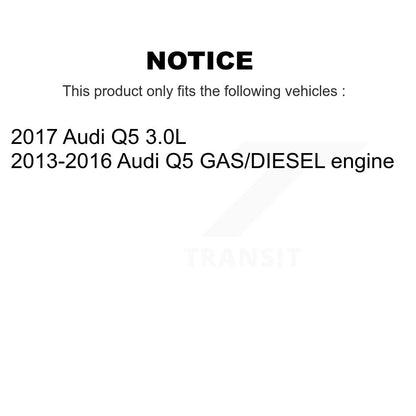 Coated Drilled Slotted Disc Brake Rotors And Ceramic Pads Front Kit For Audi Q5