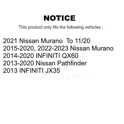 Drilled Slot Brake Rotor Ceramic Pad Front Rear Kit For Nissan Murano Pathfinder