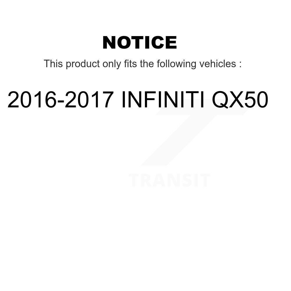 Drilled Slot Brake Rotors Ceramic Pad Front Rear Kit For 2016-2017 INFINITI QX50