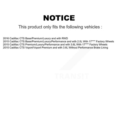 Coated Drilled Slot Disc Brake Rotor Ceramic Pad Front Rear Kit For Cadillac CTS
