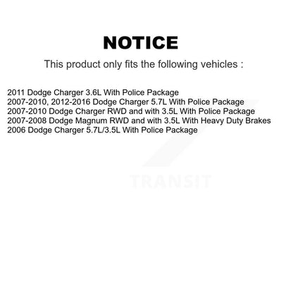 Coated Drill Slot Disc Brake Rotor Ceramic Pad Rear Kit For Dodge Charger Magnum