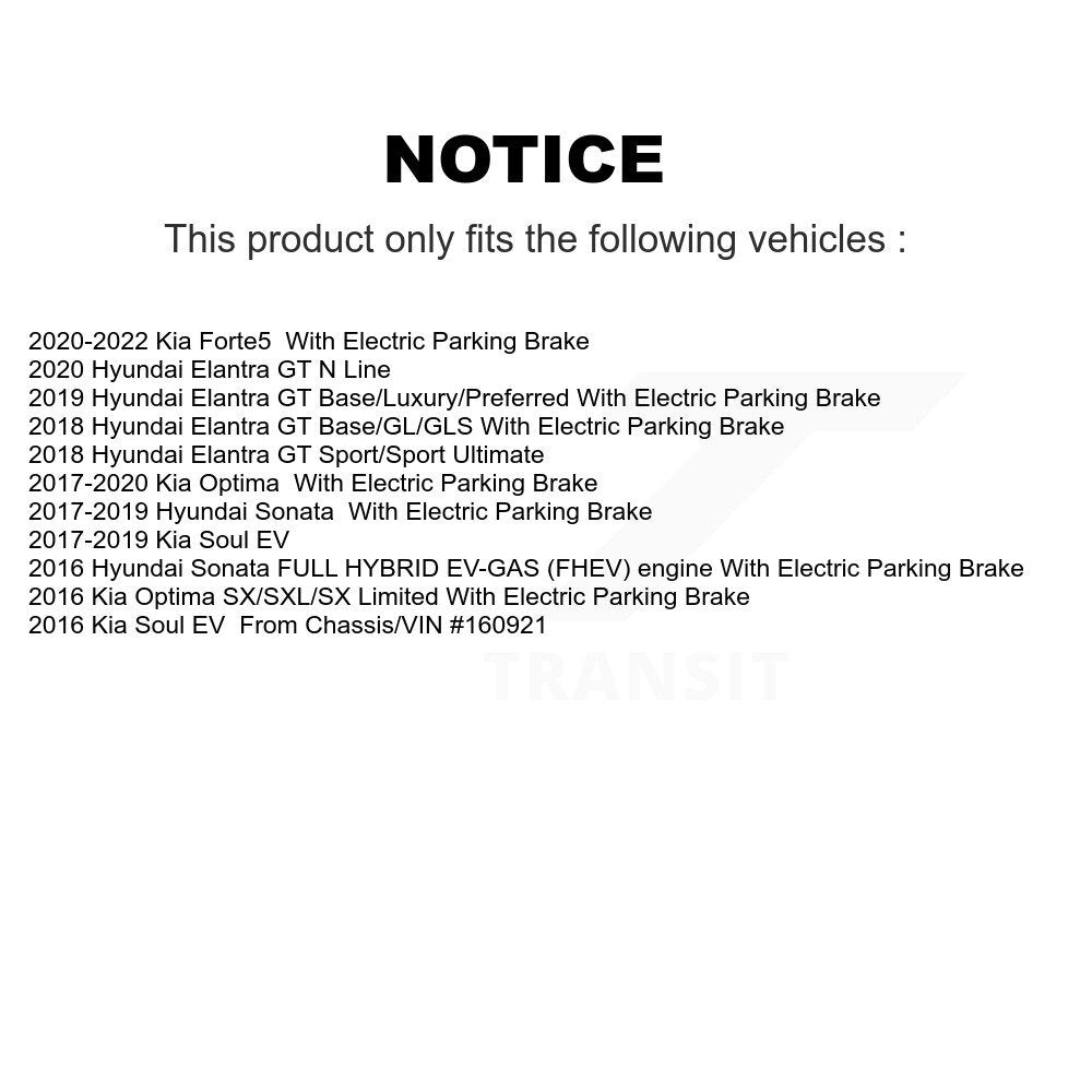 Drill Slot Brake Rotor Ceramic Pad Rear Kit For Hyundai Kia Sonata Elantra GT EV